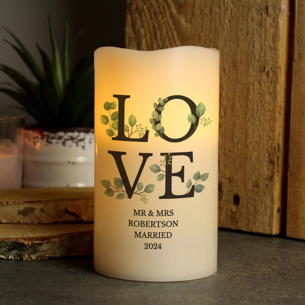 Personalised Love LED Candle Extra Image 1
